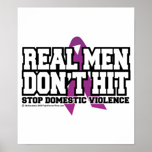 Echte Männer schlagen nicht Poster