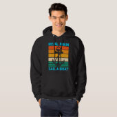 Echte Männer segeln ein Boot Hoodie (Vorne ganz)