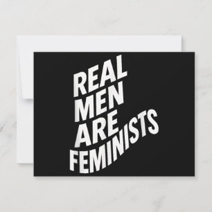 Echte Männer sind Feministen - feministische Zitat Dankeskarte
