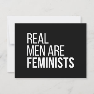 Echte Männer sind Feministinnen, Cool zitiert der Postkarte
