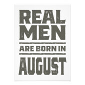 Echte Männer sind im August Geboren Fotodruck (Vorne)