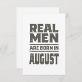 Echte Männer sind im August Geboren RSVP Karte (Vorne/Hinten)