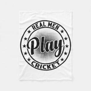 Echte Männer spielen Cricket - Cricketspielender C Fleecedecke