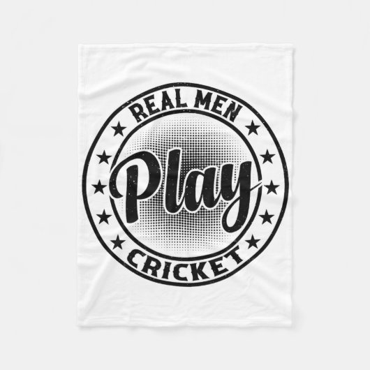 Echte Männer spielen Cricket - Cricketspielender C Fleecedecke (Vorderseite)