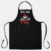 Echte Männer spielen mit Feuer BBQ Schürze (Vorderseite)