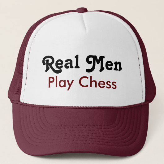 Echte Männer spielen Schach Truckerkappe (Vorderseite)