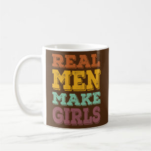 Echte Männer Tochter Lustiger Vatertag Dad Retro Kaffeetasse