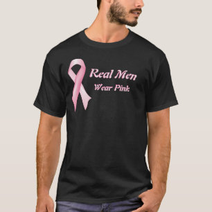 Echte Männer tragen rosa T - Shirt mit dem Brustkr