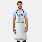 echte Männer tragen Schürze zeichnend All-Over-Pri (Getragen)