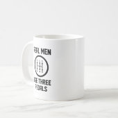 Echte Männer verwenden drei Pedale Kaffeetasse (Vorderseite Links)