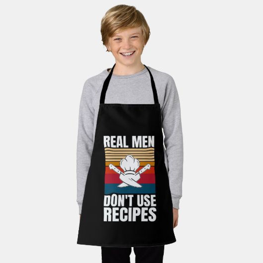 Echte Männer verwenden keine Rezepte - Funny Cooki Schürze (Getragen)