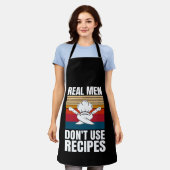 Echte Männer verwenden keine Rezepte - Funny Cooki Schürze (Getragen)
