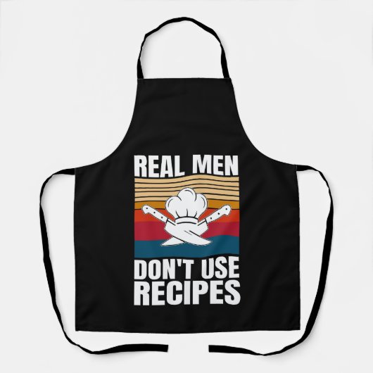 Echte Männer verwenden keine Rezepte - Funny Cooki Schürze (Vorderseite)