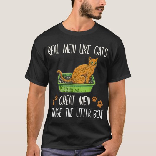 Echte Männer wie Katzen, große Männer wechseln die T-Shirt (Vorderseite)