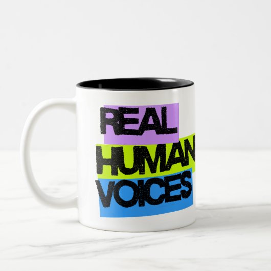 Echte menschliche Stimmen - Tasse - Keine KI erlau (Links)