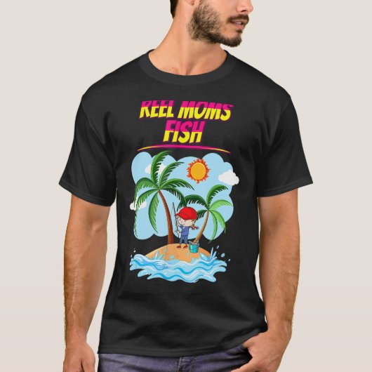 Echte Mütter fischen  Fischen zum Muttertag T-Shirt (Vorderseite)