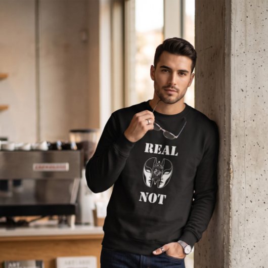 Echte NICHT Identitätsparadox Split-Maske Schwarz Sweatshirt