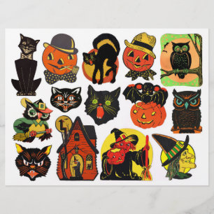 Echte (nicht KI) Vintage-Halloween-Illustrationen