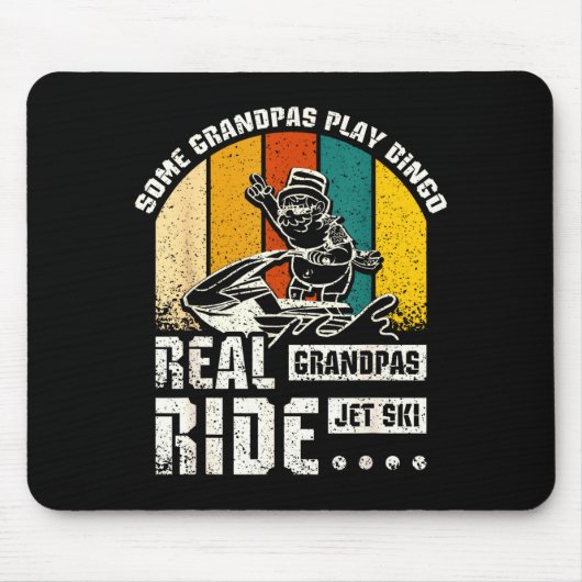 Echte Omas fahren Jet-Ski  Mousepad (Vorne)