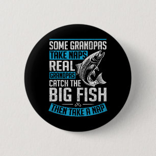 Echte Omas fangen große Fische Lustiger Angel-Opa Button