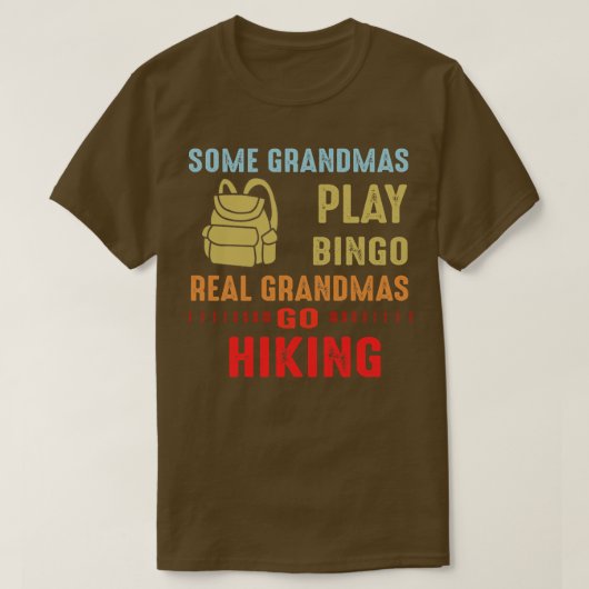 Echte Omas gehen wandern T-Shirt (Design vorne)