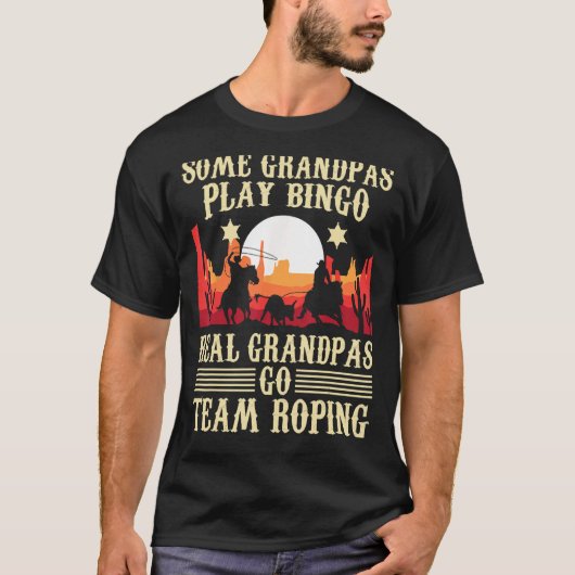 Echte Omas machen Team Roping - Header Heeler Pfer T-Shirt (Vorderseite)