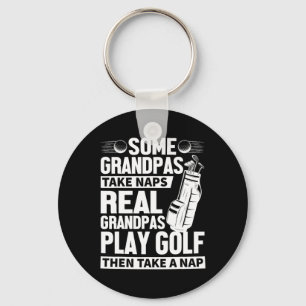 Echte Omas spielen Golf Lustiges Golf-Opa Golfspie Schlüsselanhänger