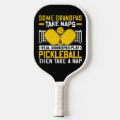 Echte Omas und Opas Rallye — Nickerchen Optional Pickleball Schläger (Rückseite)