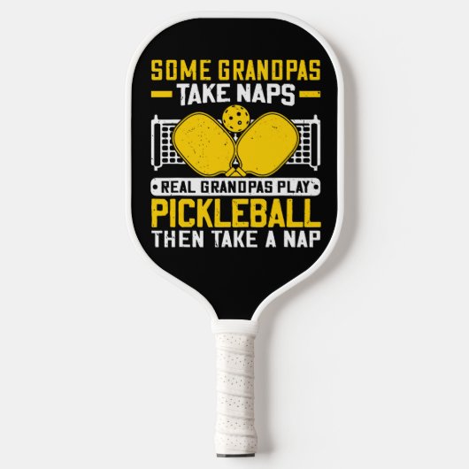 Echte Omas und Opas Rallye — Nickerchen Optional Pickleball Schläger (Vorderseite)