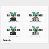 Echte Pflanze benötigen Boden Hydropon ist nicht B Rechteckiger Aufkleber (Blatt)