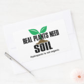 Echte Pflanze benötigen Boden Hydropon ist nicht B Rechteckiger Aufkleber (Umschlag)