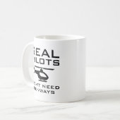 Echte Piloten brauchen keine Runways Kaffeetasse (Vorderseite Links)
