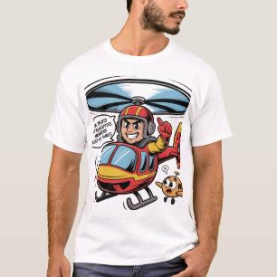 Echte Piloten landen Hubschrauber – Comic-Hubschra T-Shirt