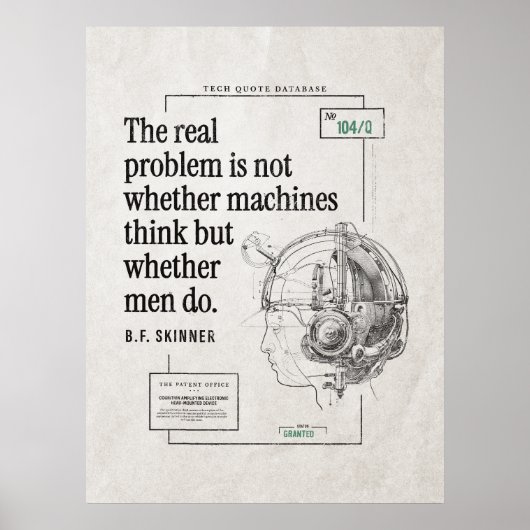 Echte Problemmaschinen - Männer denken an Technolo Poster (Vorne)