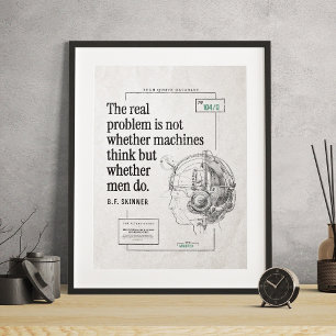 Echte Problemmaschinen Männer Denken Technologie Z Poster