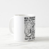 Echte Programmierer verwenden den Quellcode Kaffeetasse (Vorderseite Links)