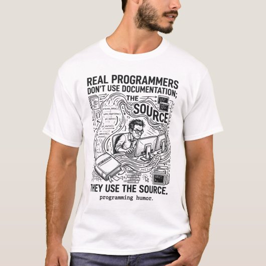 Echte Programmierer verwenden den Quellcode T-Shirt (Vorderseite)