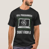 Echte Programmierer zählen von 0-Programmierprogra T-Shirt (Vorderseite)