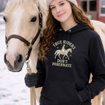 Echte Reiter überwintern nicht Pferd Langarm Hoodi