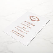 Echte Rose Gold Foil White Wedding Retten Sie das Folieneinladung (Gedreht)