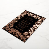 Echte Rose Goldenes Foil Botanische Hochzeit Folieneinladung (Gedreht)