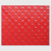 Echte rote Lederpolsterung. Geschenkpapier (Flach)