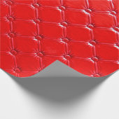 Echte rote Lederpolsterung. Geschenkpapier (Ecke)