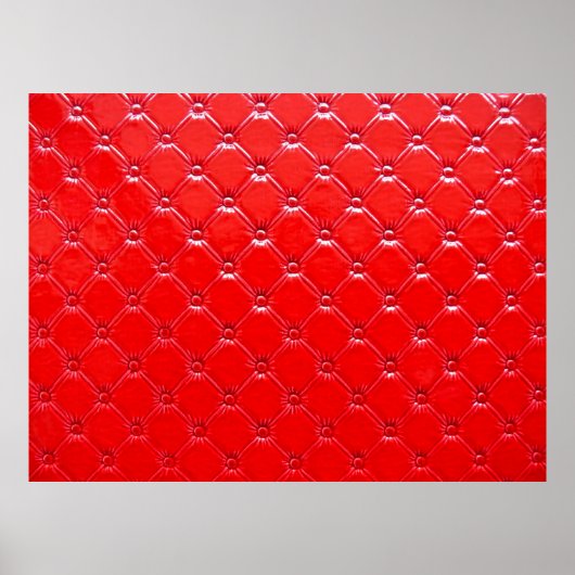 Echte rote Lederpolsterung. Poster (Vorne)