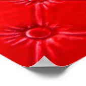 Echte rote Lederpolsterung. Poster (Ecke)