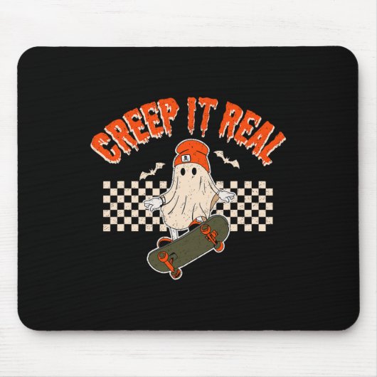 Echte Schleicher Skateboarding Geist Ts Retro Hall Mousepad (Vorne)