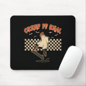 Echte Schreckliches Skateboarding Gespenst Retro H Mousepad (Mit Mouse)