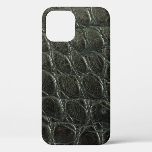 Echte schwarze Alligatorledertextur, Nahaufnahme Case-Mate iPhone Hülle