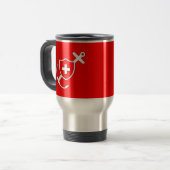 Echte Schweizer Marine-Tasse Reisebecher (Vorderseite Links)