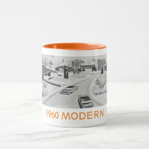 Echte Sechzigerjahre modernistische WohnTasse Tasse